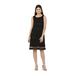 Hams Style Women's Black Cotton Sleeveless Dress