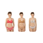 Hams Style - Cotton Half Padded Wire Free Bra Set for Women's (Pack of 3)