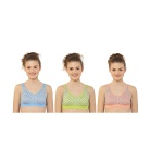 Hams Style - Cotton Half Padded Wire Free Bra Set for Women's (Pack of 3)